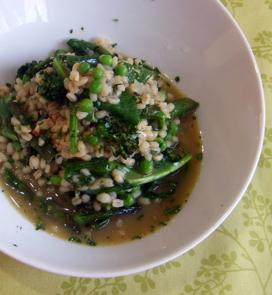 Grilled Vegetable Barley Risotto Leafy Greens and Me
