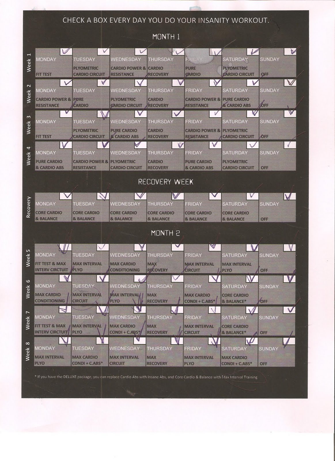 90 Day Summer Slimdown Challenge Finished Insanity workout