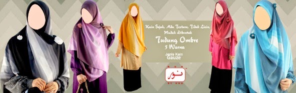 kedai tudung ombre labuh muslimah