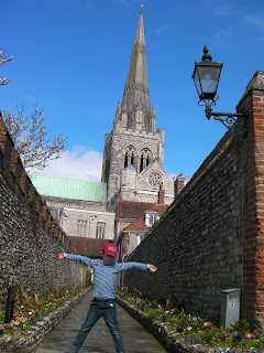 chichester cathedral and flint brick walls