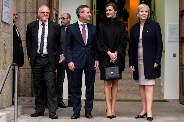 Queen Letizia of Spain arrived in Dusseldorf (Germany). Queen Letizia with Hannelore Kraft and museum director Beat Wismer and mayor Thomas Geisel attends the opening of exhibition "Zurbaran" at Museum Kunstpalast in Dusseldorf