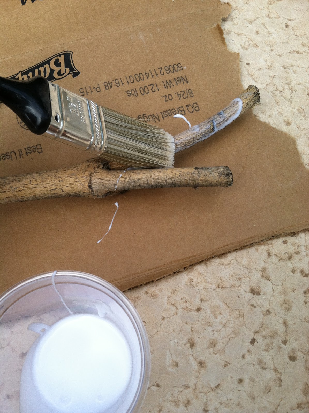 DIY glitter dipped stick wall decor. LOVELY LITTLE RANTS