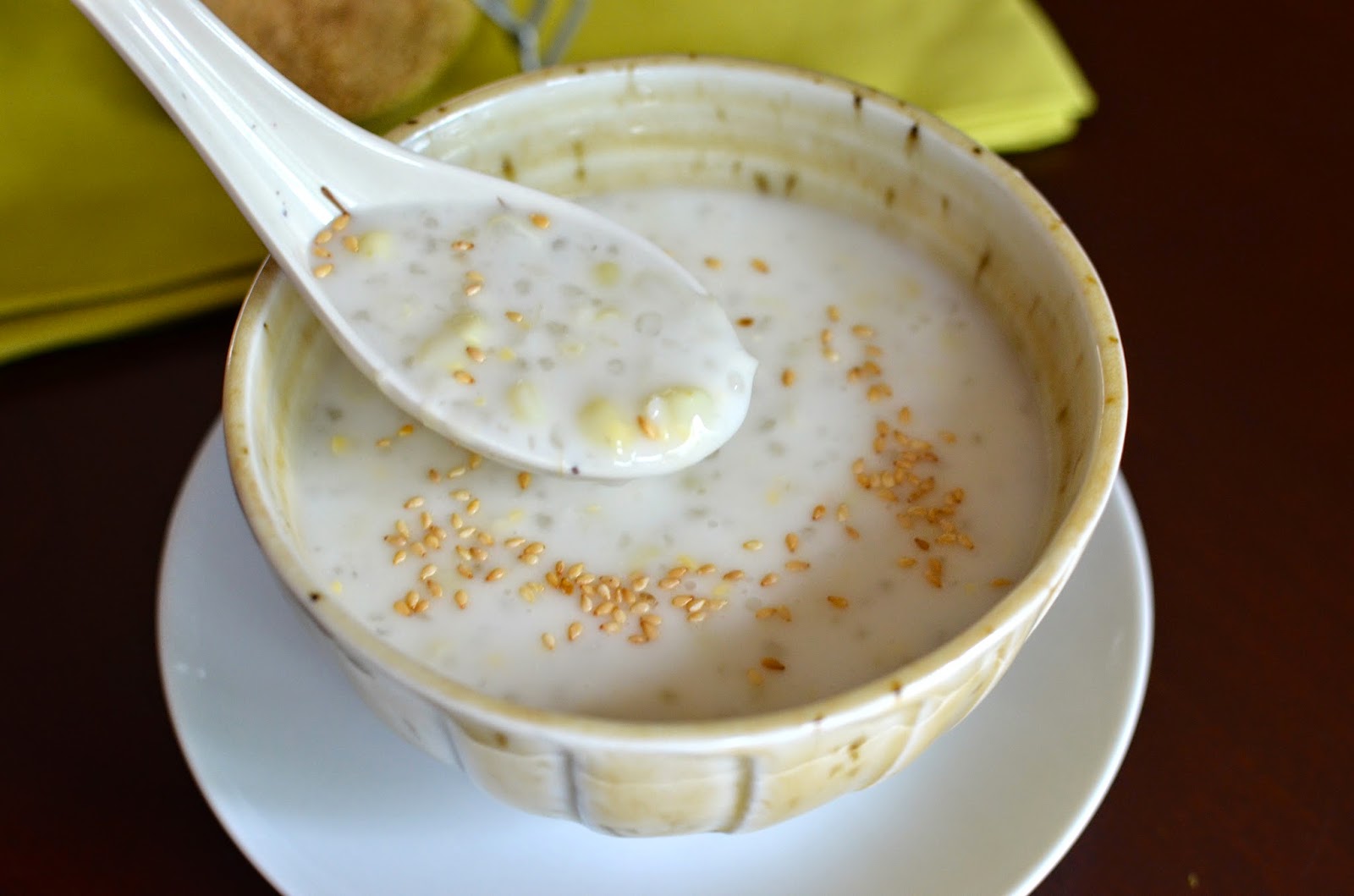 Playing with Flour Vietnamese corn, coconut, and tapioca dessert soup