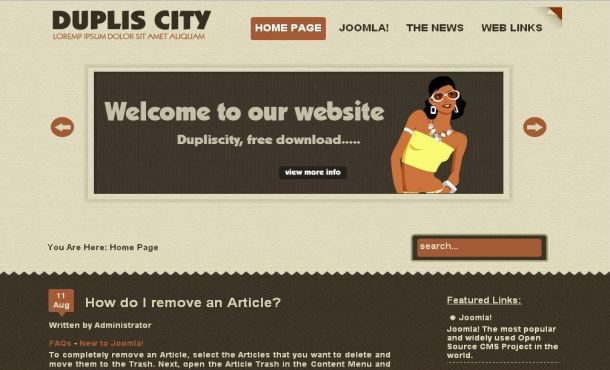 Business Brown Portfolio Free Joomla Template Business Brown Portfolio Free Joomla Template
