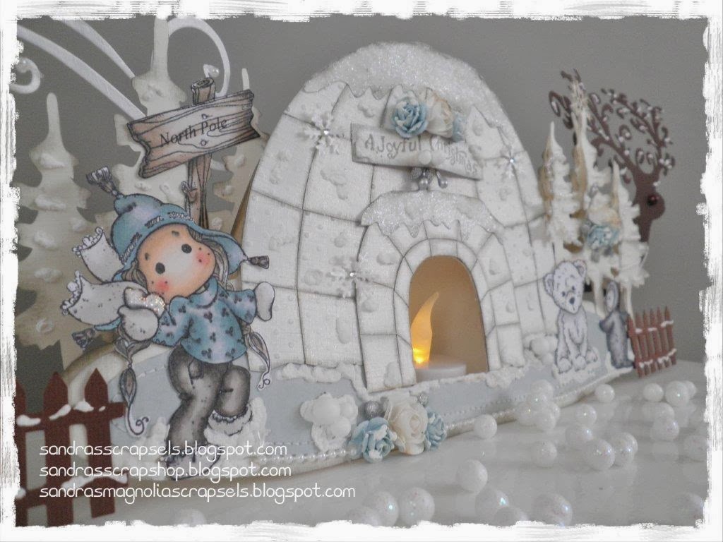 Sandra's scrapshop: # 76 iglo kaart patroon / iglo card template