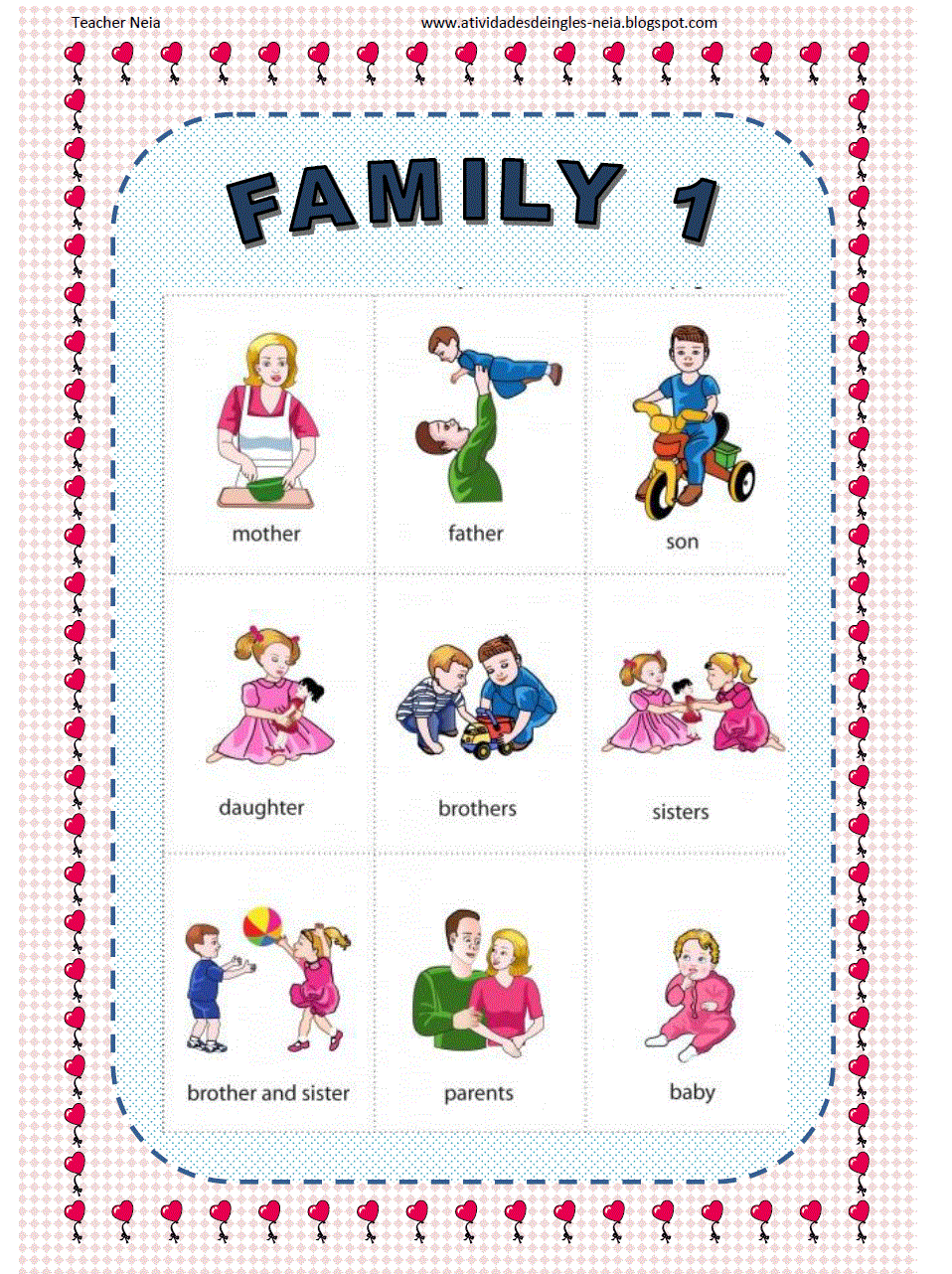 Atividades de Inglês FLASHCARDS