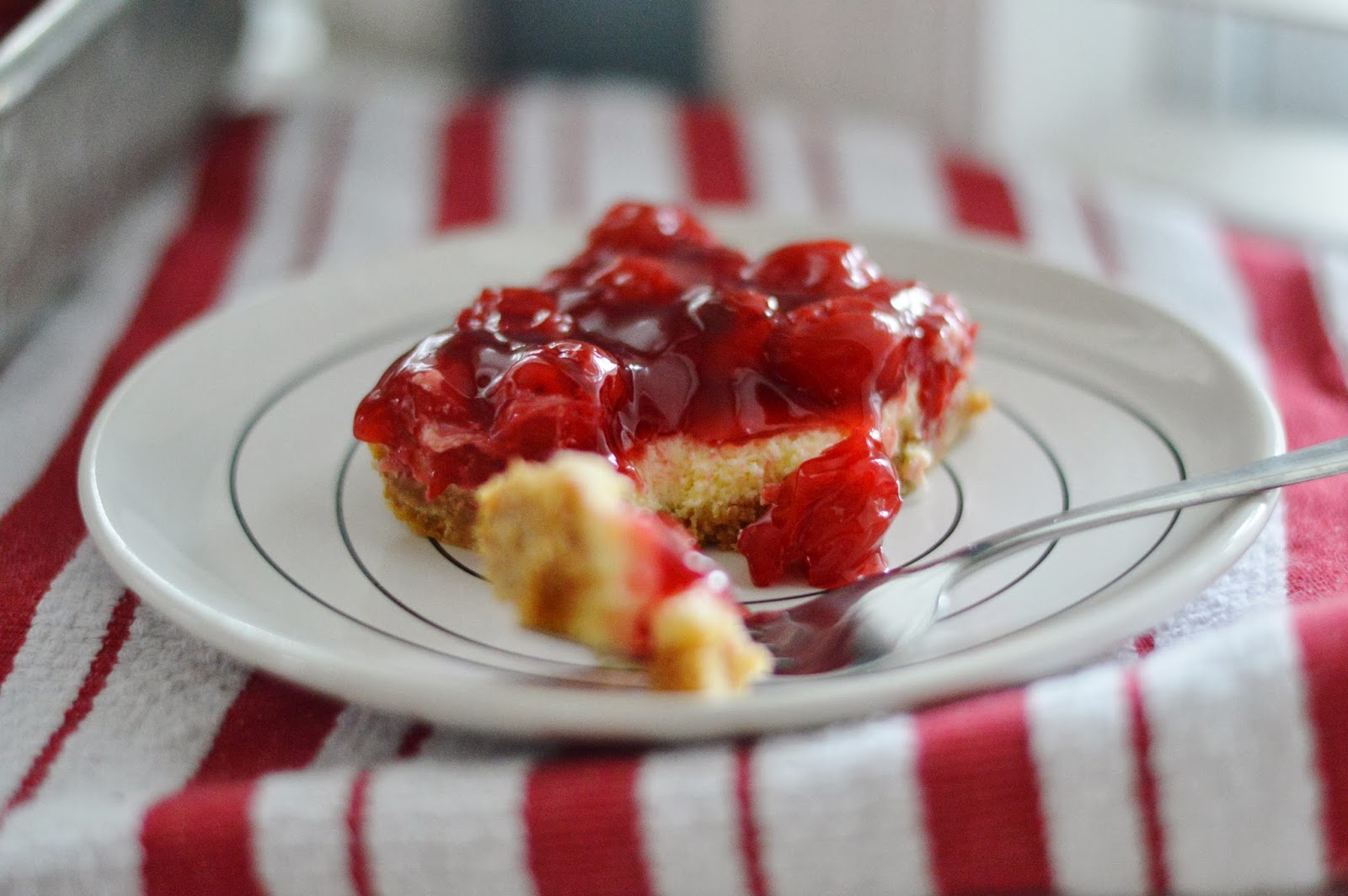 The Art of Comfort Baking Cherry Cheesecake Squares
