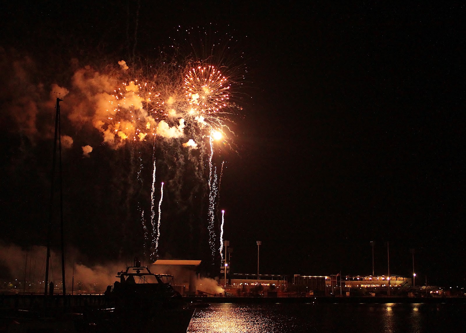 Free Fireworks show courtesy of the Blue Wahoos!