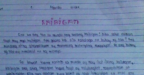 Evamae Fajardo Filipino III  1 Talata para sa aking kaibigan