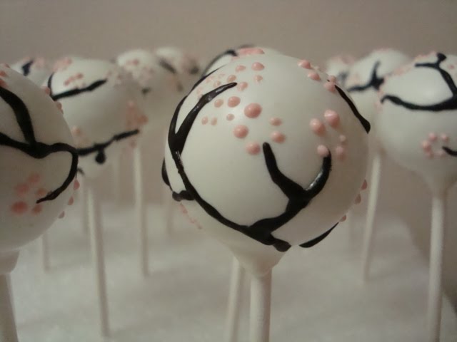 Wedding Shower Cherry Blossom Cake Pops on 3 27 11 Posted by BLISS