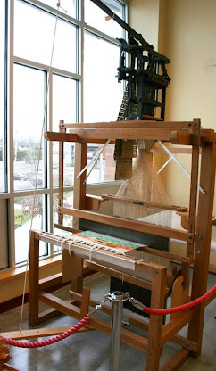 Honey Hooser Jacquard loom at the Surrey Museum