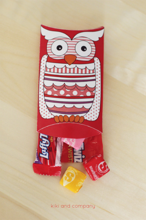 My Owl Barn Printable Valentine's Owl Pillow Box