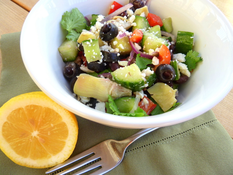 Cookin' Cowgirl Cucumber Black Bean and Feta Salad