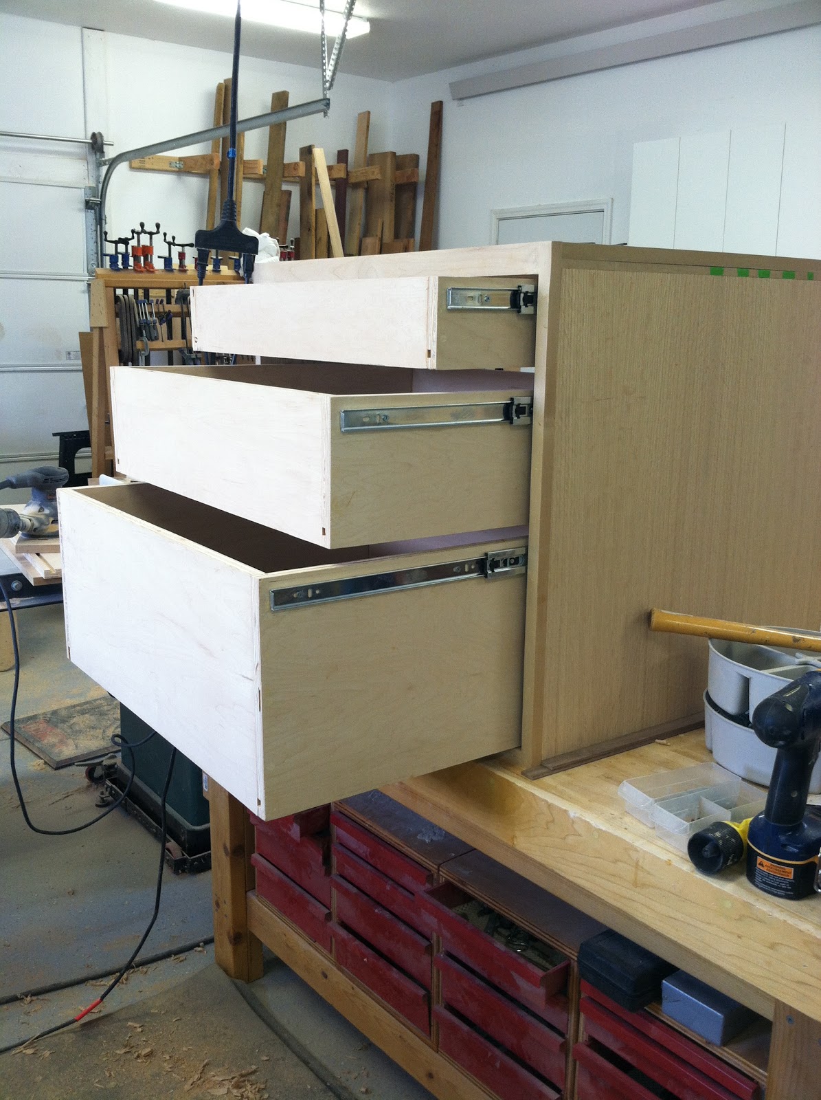 Scott and Judy Mann Storage under table saw