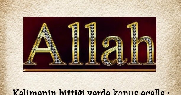 Kelimenin bittiği yerde konuş ecelle ; De ki, bildiğim tek söz, Allah