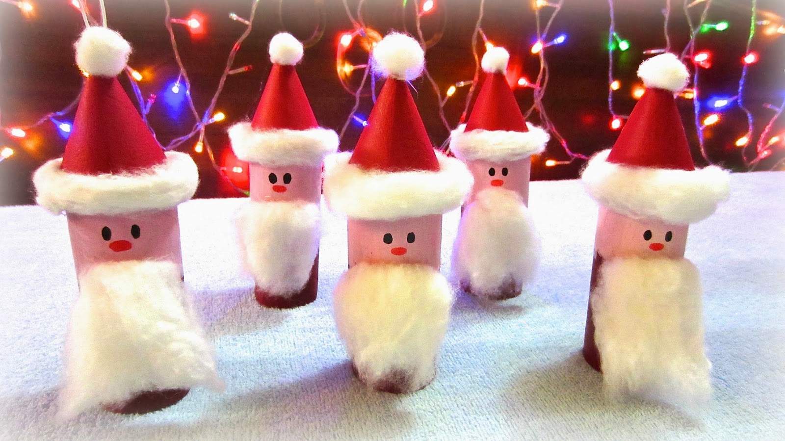 Aira Tran DIY Christmas Decor  Toilet Paper Roll Santa Claus Ornaments