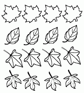hojas de otoño para colorear