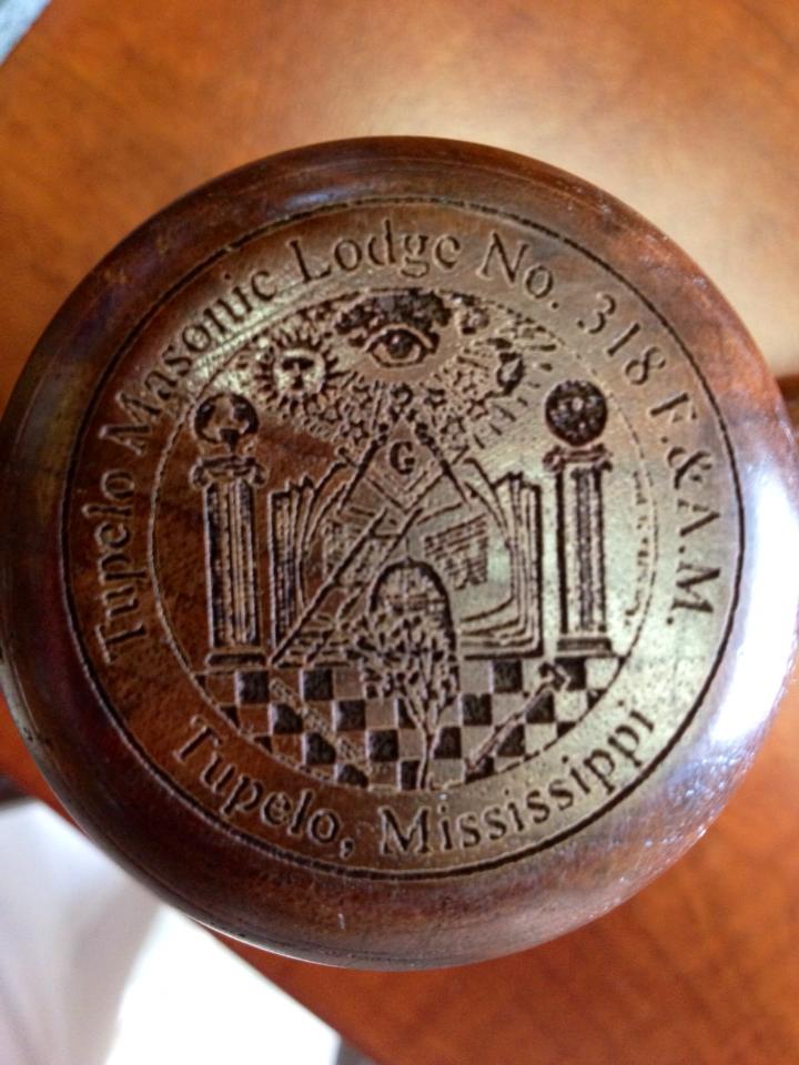 Tupelo Masonic Lodge No. 318 F.&A.M. TupeloMason® MDN Laser