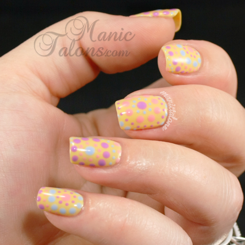 pastel dot manicure with LeChat gel polish