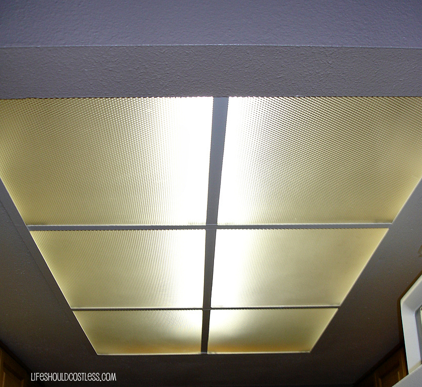 How to clean those nasty ceiling light covers/paneling in the kitchen