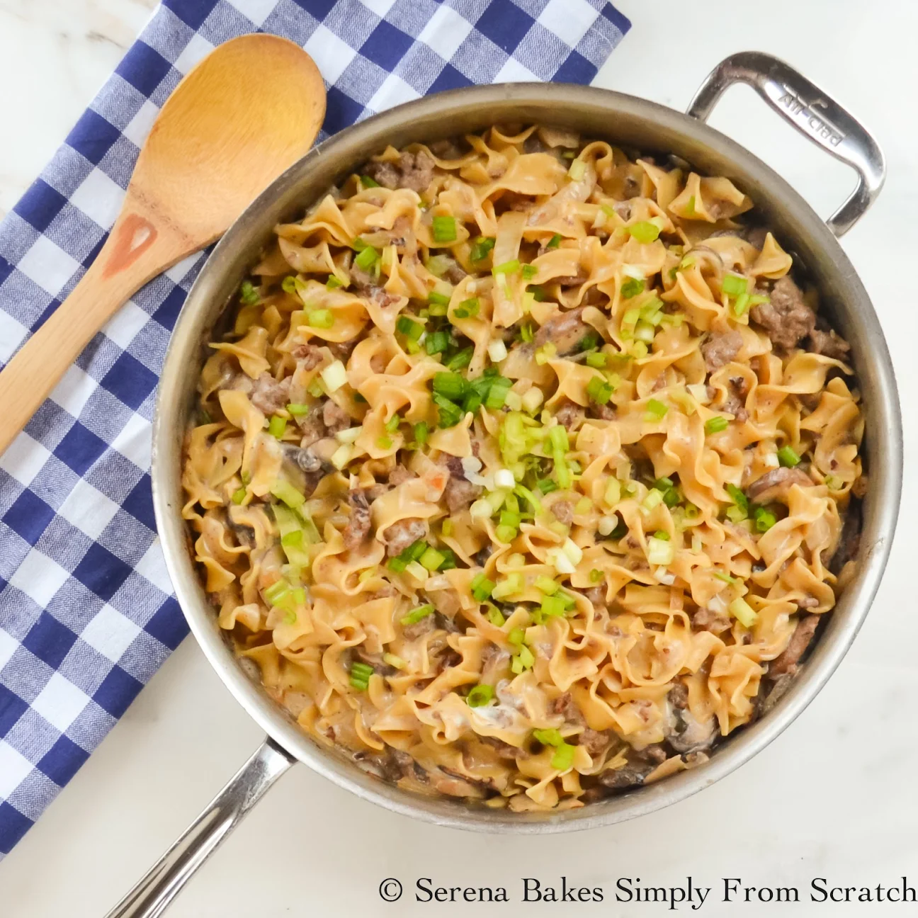 One Skillet Hamburger Beef Stroganoff 