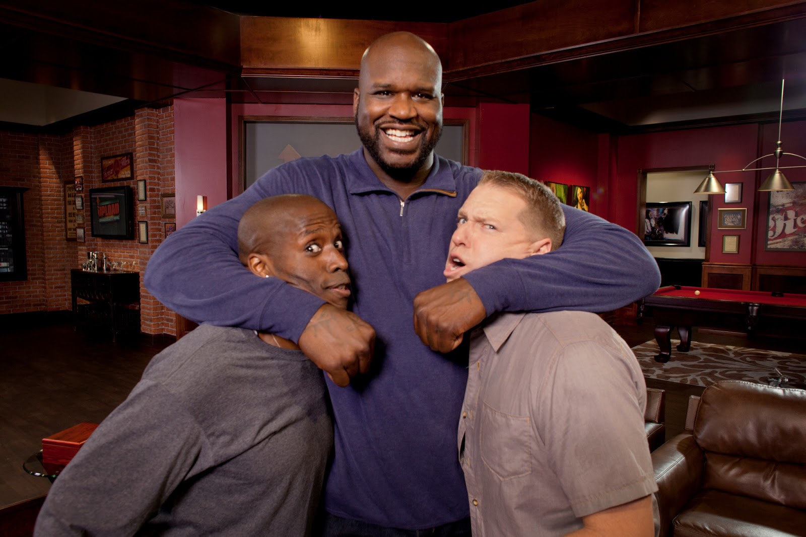 As for Shaq himself, he's propped up by comedians Godfrey and Gary Owe...