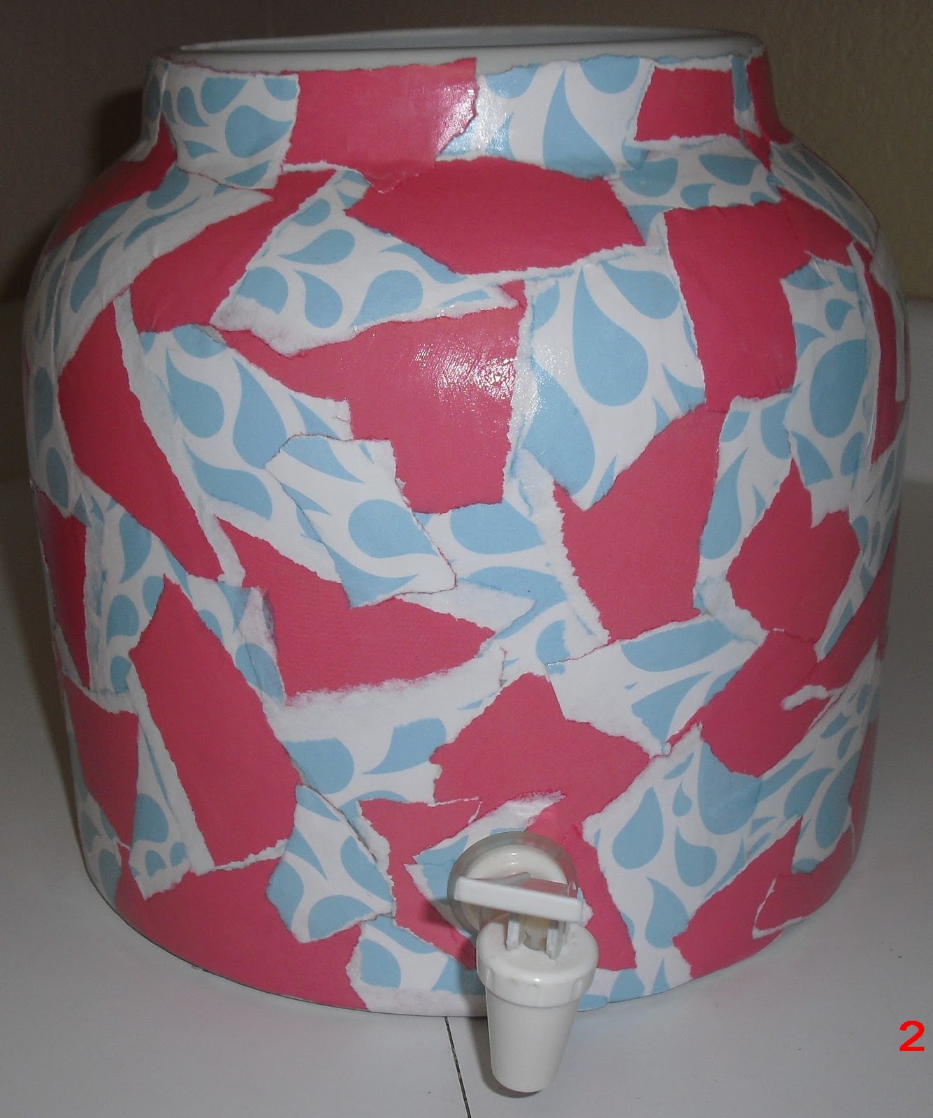 You Made That? Mod Podged Ceramic Water Crock Tutorial