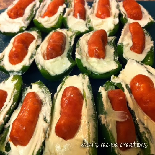 Dani's Recipe Creations Stuffed Jalapenos with Little Smokies