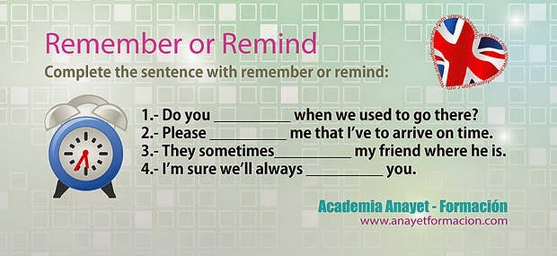 English - Remember and Remind