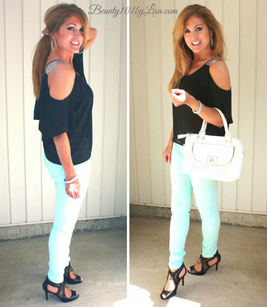 BEAUTY101BYLISA Mint Green Skinny Jeans