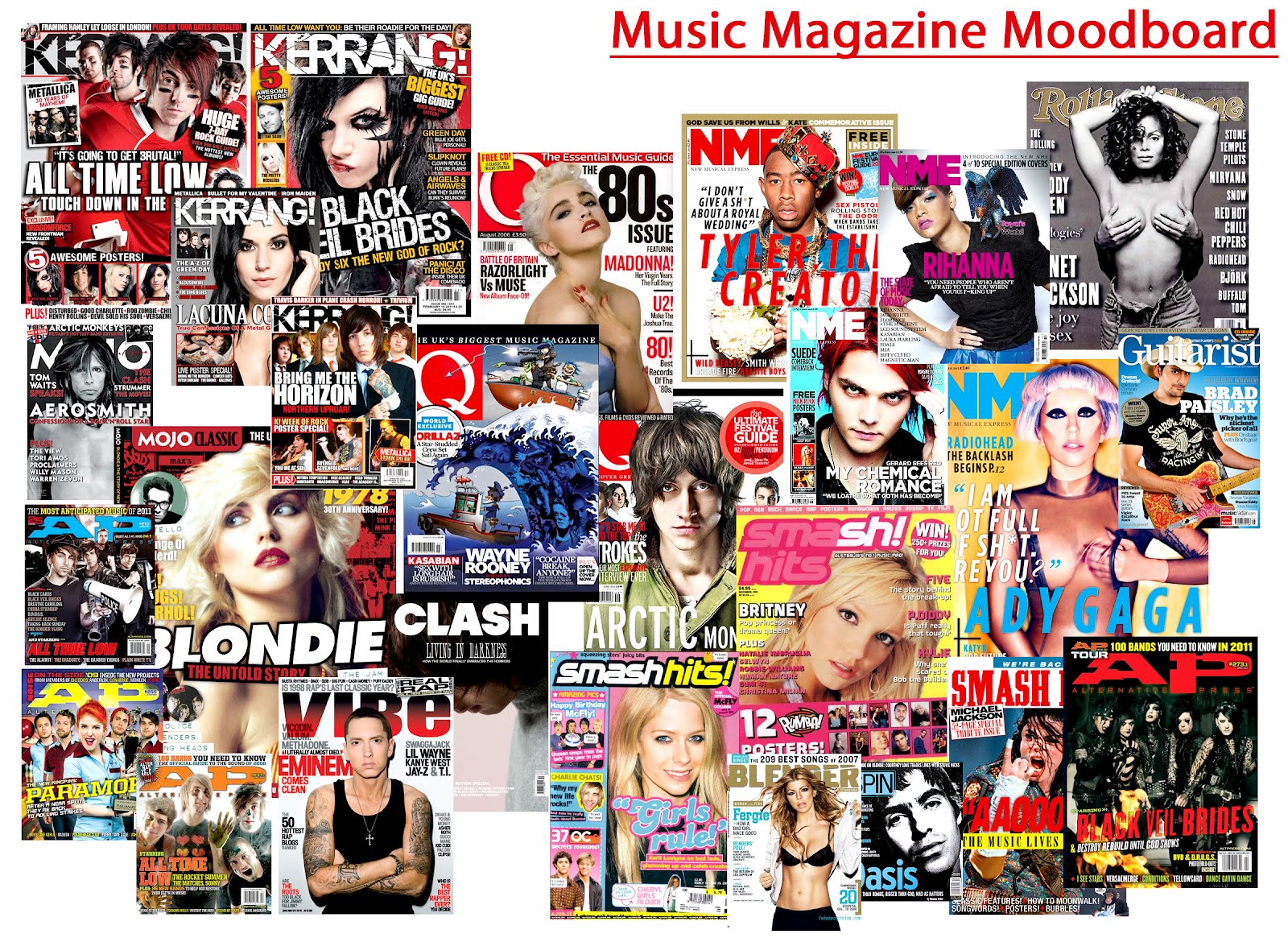 Shelley's Media Blog: Music Magazine Moodboard & Initial Ideas for a Music Magazine
