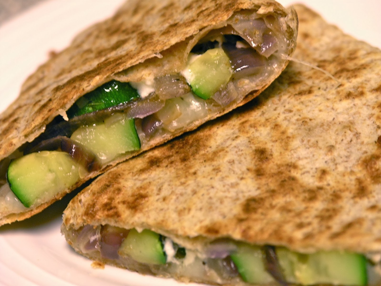 Life with JaM Zucchini Goat Cheese Quesadillas with Caramelized Onions