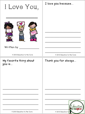 I Love Mom and Matching Printables PLR Journal and Recipe Book