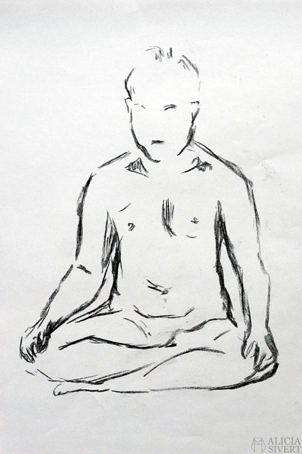 Croquis, study by Alicia Sivertsson 2016.