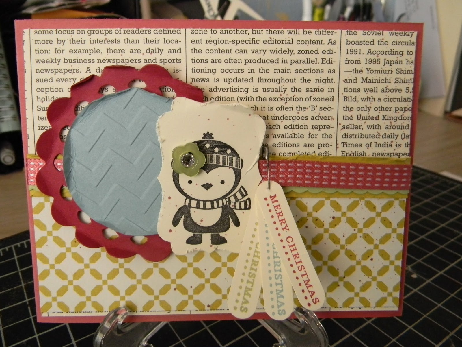 Ruth's Stamping Corner Vintage Penguin