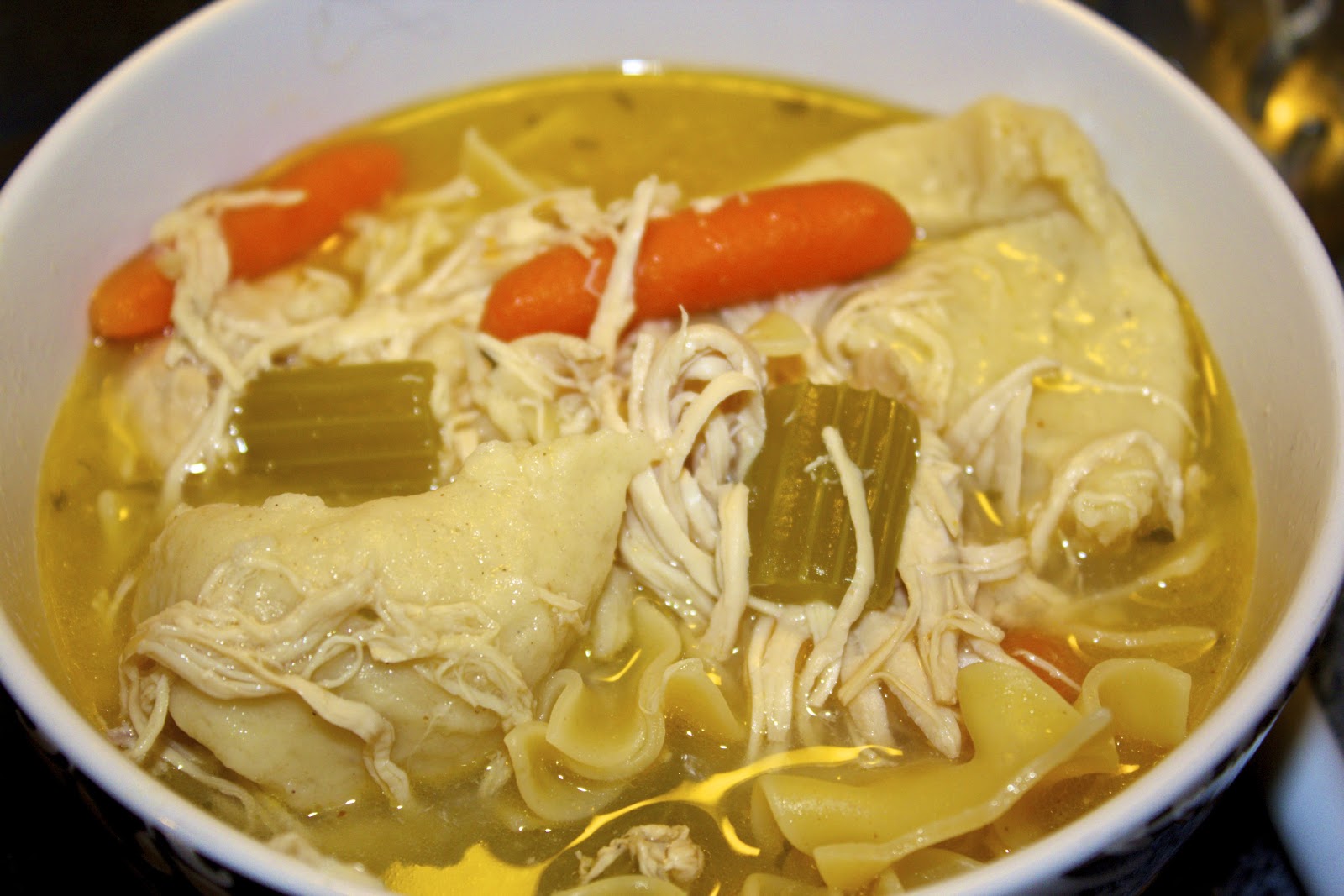 Maui's Munchies Chicken Noodle Soup with Great Great Grandma's Danish