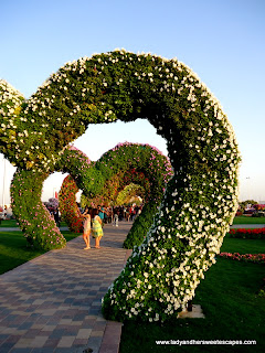 heart-shape flowers at Dubai Miracle Garden