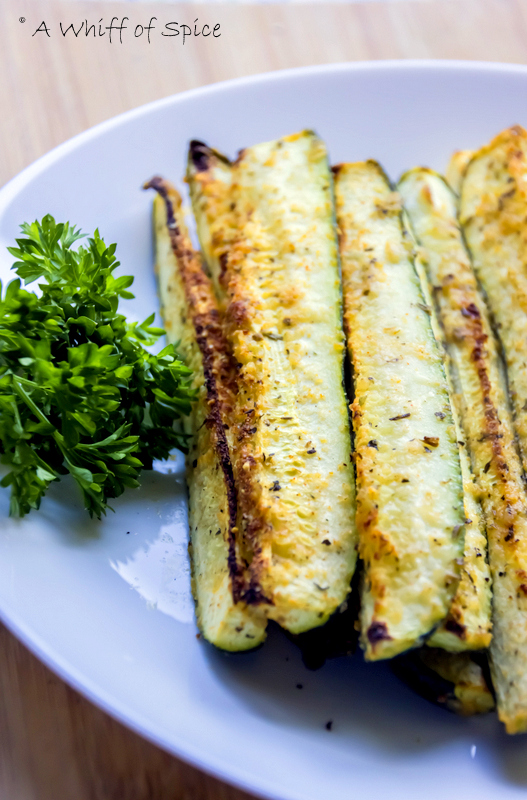 Oven Roasted Zucchini Spears