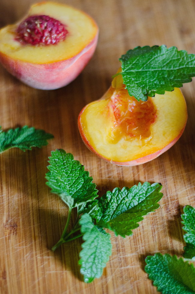 Sweet Roots {Infusions of Herbal Living} Just Peachy Lemon Balm Smoothie