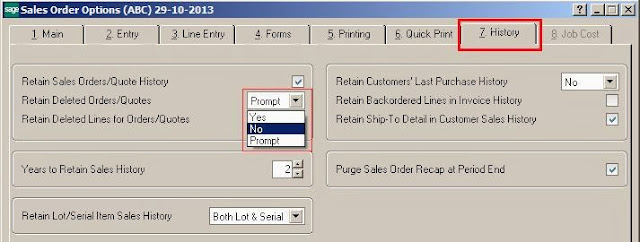 sales order options