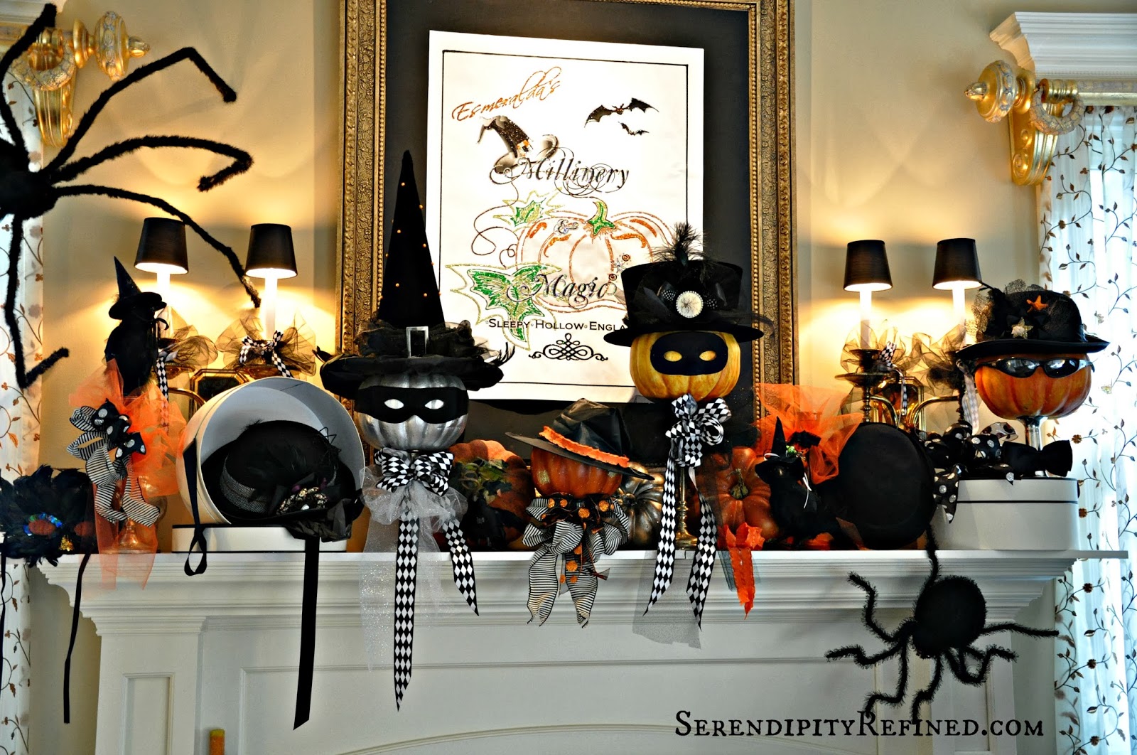 Serendipity Refined Blog Pottery Barn Inspired Halloween Mantel Witch