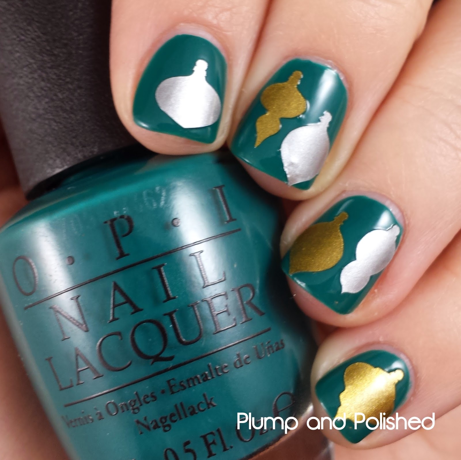 Plump and Polished Lacquer by Lissa Holiday Ornaments Vinyl Nail Decals