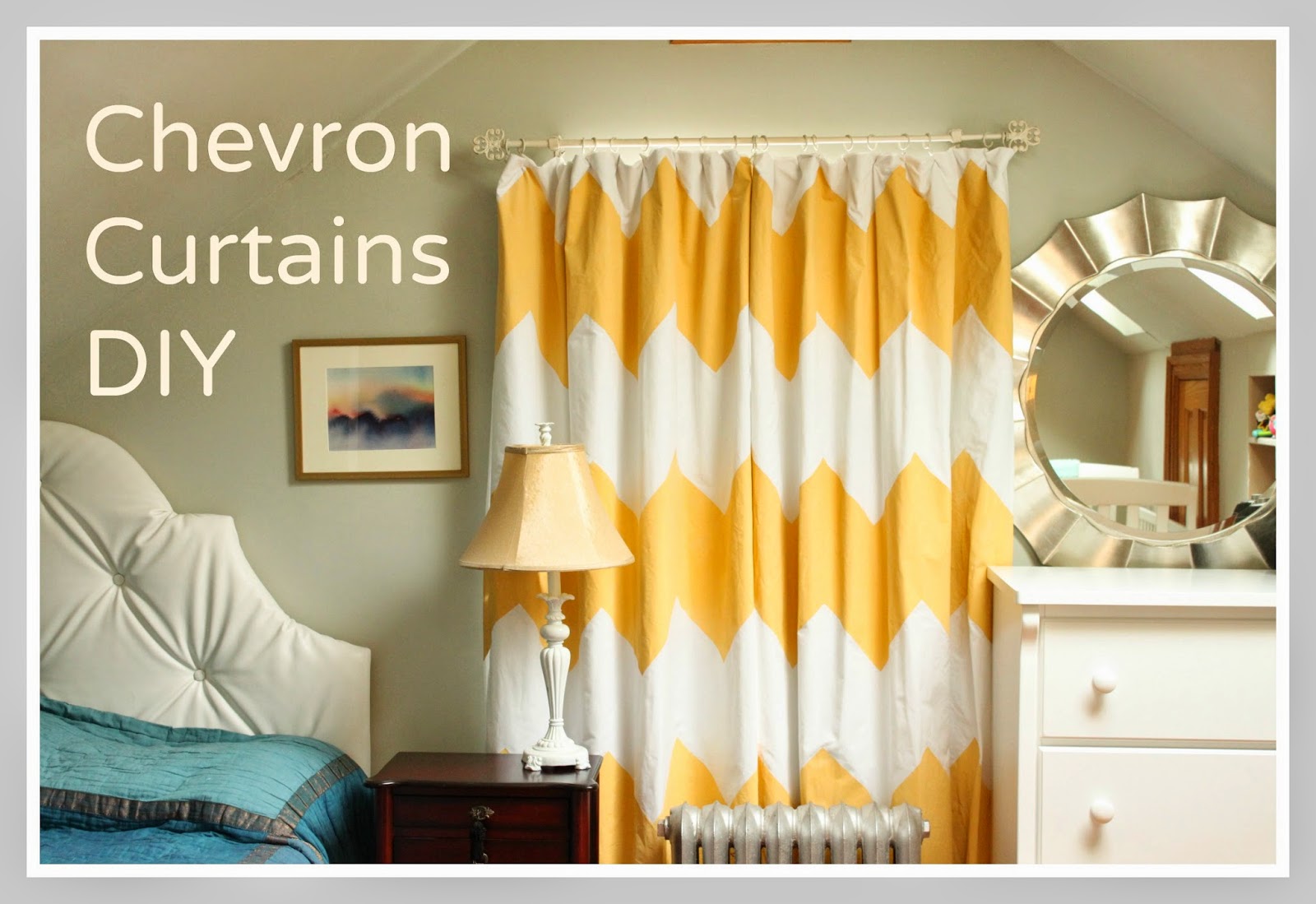 Designed By Chance Yellow Chevron Curtains 3 Paint And Hang
