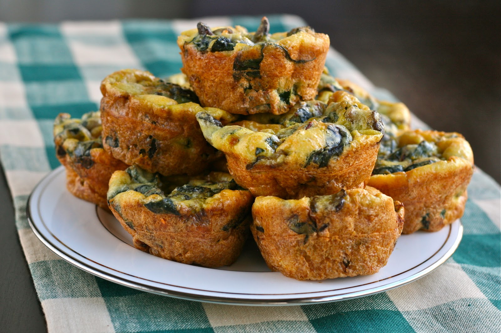 Q is for Quiches with Chard & Mushrooms