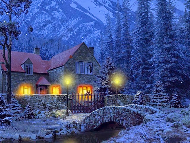 Beautiful light Snow winter 4u HD Wallpaper - all 4u wallpaper
