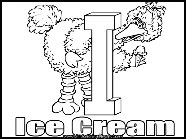 Sesame Street Alphabet Coloring Letter G, H, I