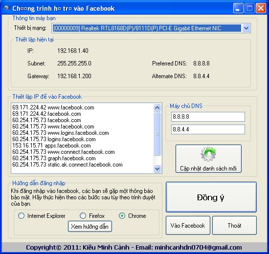Cách vào Facebook (đơn giản) AutoFixFacebookV1.2