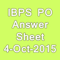 IBPS PO & MT 04th October 2015 Exam Answer Key 