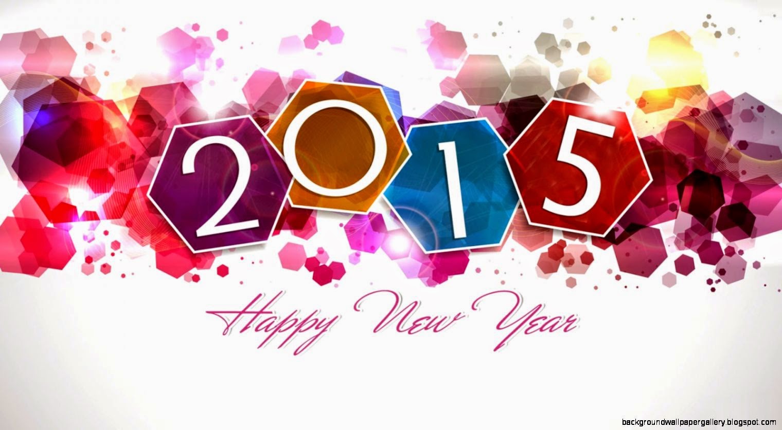 Design Happy New Year Colorful Wallpaper