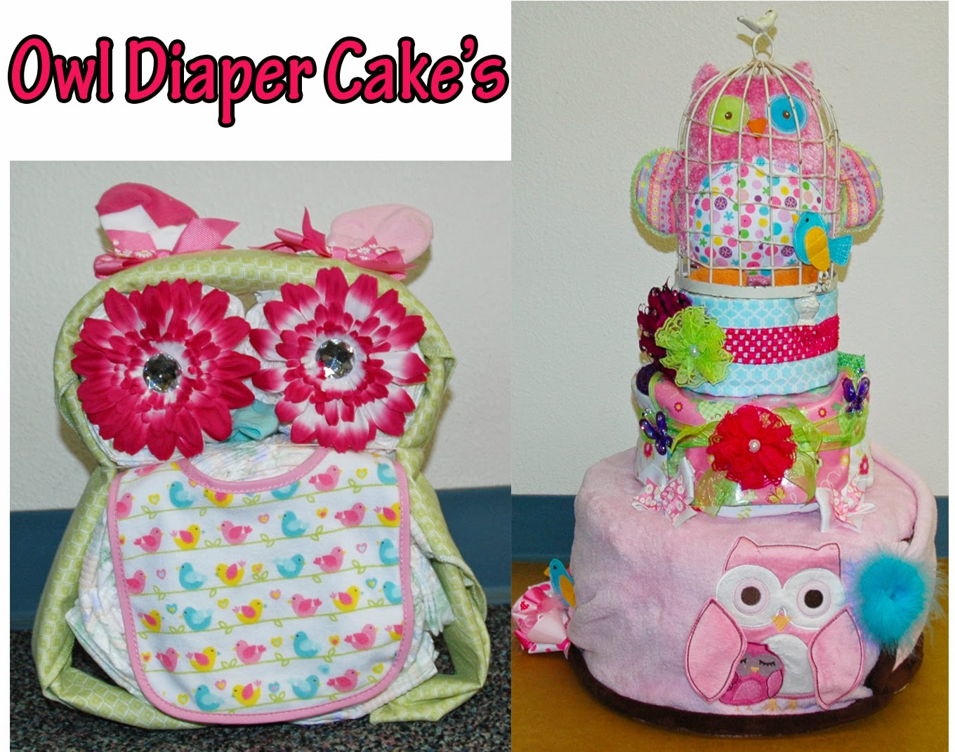 Owl Diaper Cakes